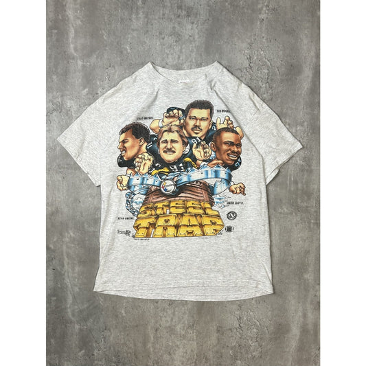 Vintage 1994 Pittsburgh Steelers NFL Steel Trap Caricature T-Shirt Size Large
