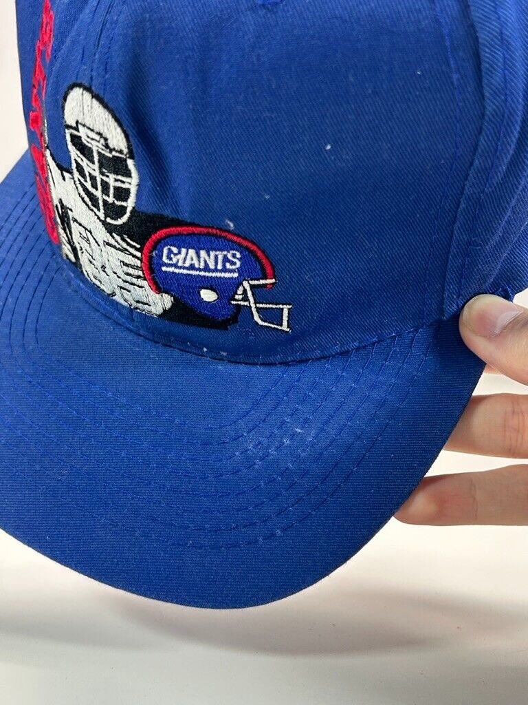 Vintage New York Giants NFL Embroidered Player Helmet Snapback Hat OSFA Blue