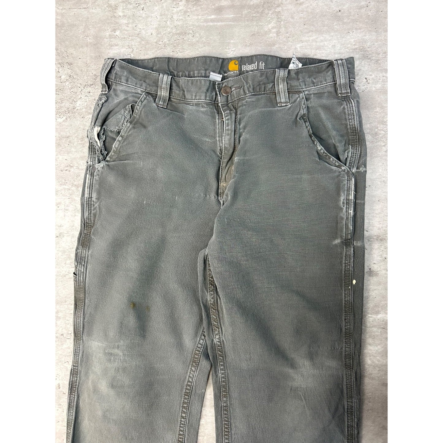 Carhartt Relaxed Fit Canvas Workwear Carpenter Pants Size 33