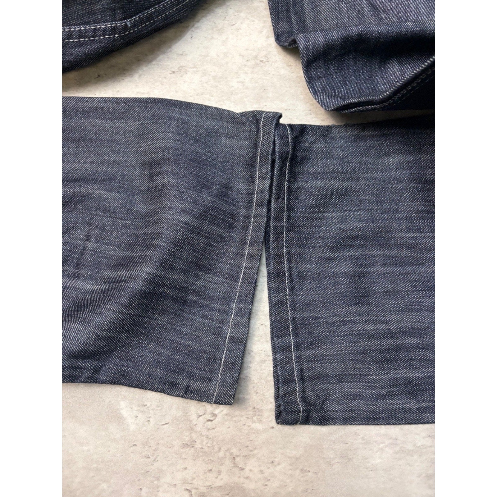 Vintage Y2K Womens Kani Embroidered Arc Spellout Dark Wash Denim Pants