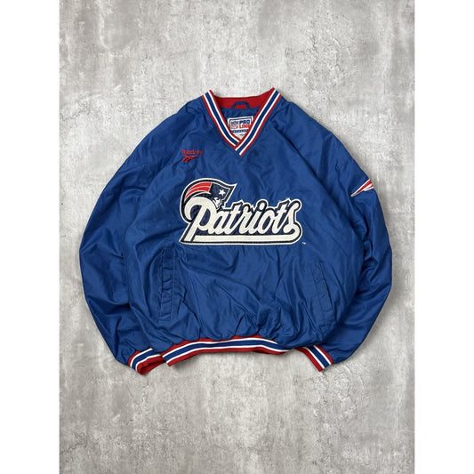 Vintage 2000s New England Patriots NFL Embroidered Reebok Windbreaker Jacket XL