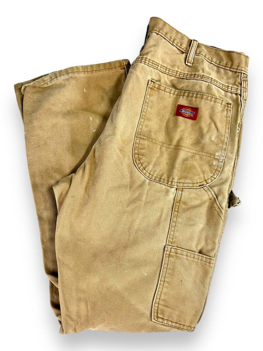 Vintage Dickies Canvas Work Wear Carpenter Pants Size 32W Beige