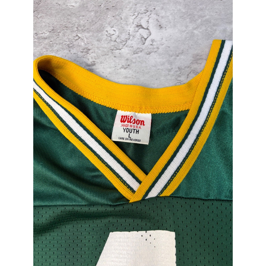 Vintage Brett Favre #4 Green Bay Packers NFL Football Jersey Size Large YOUTH