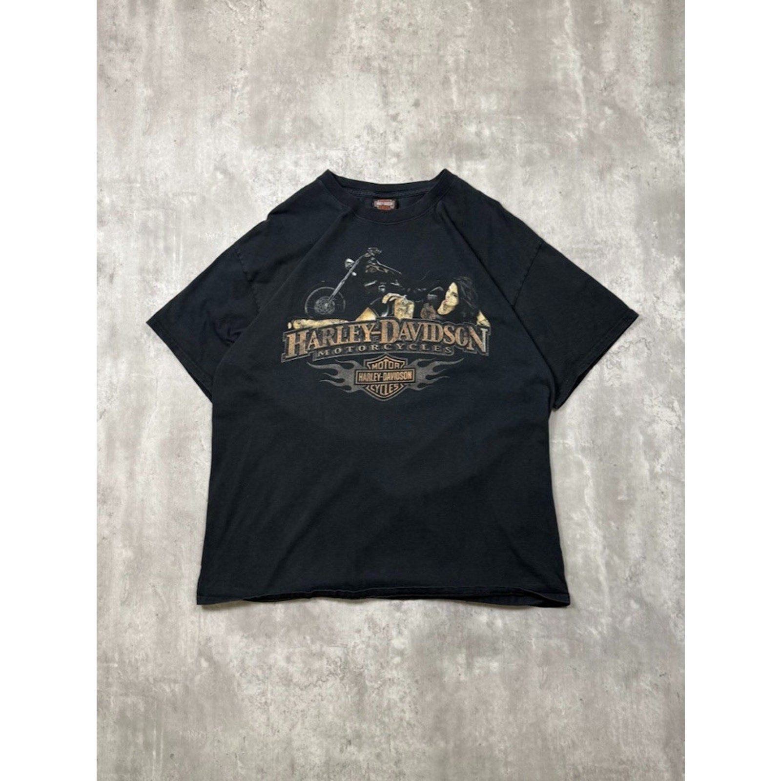 Vintage Harley Davidson Pinup Graphic T-Shirt Size XL