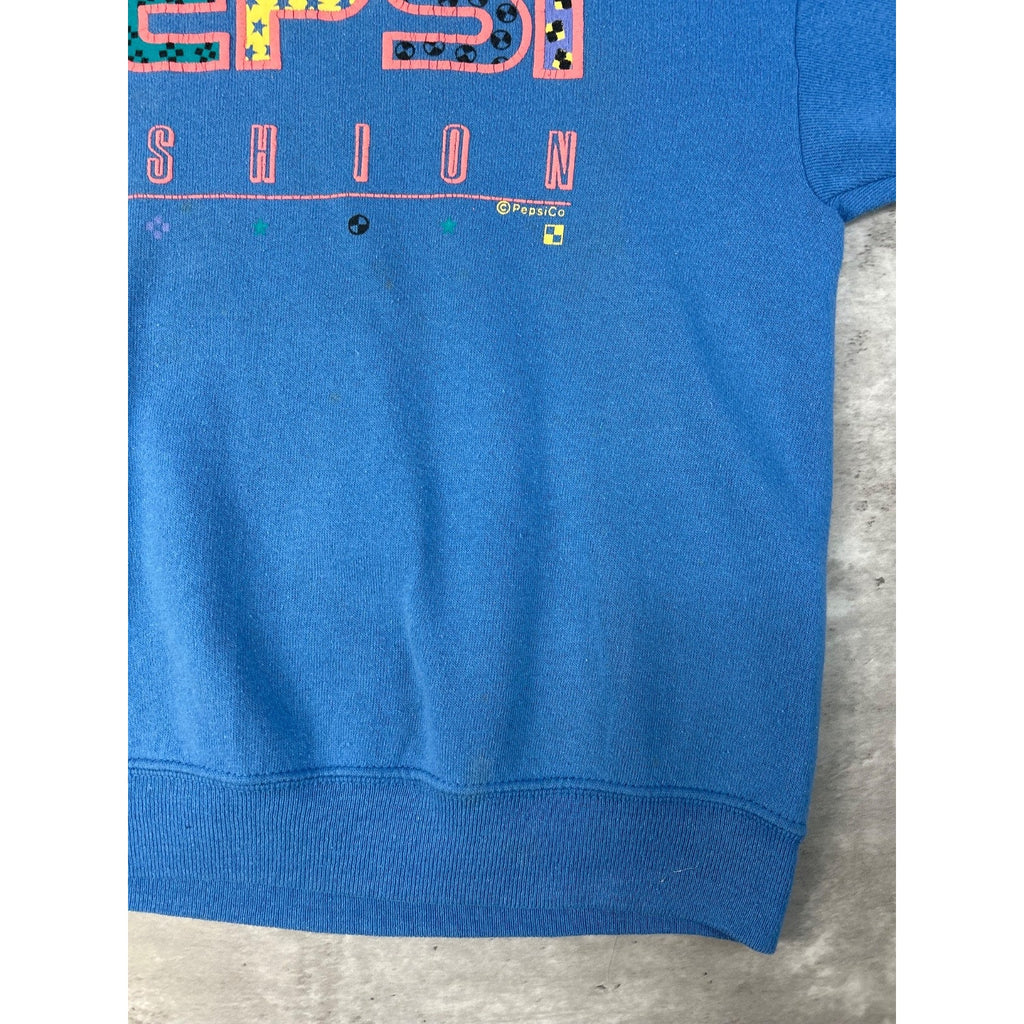 Vintage 90s Pepsi Fashion Soda Promo Spellout Graphic Sweatshirt Size Small