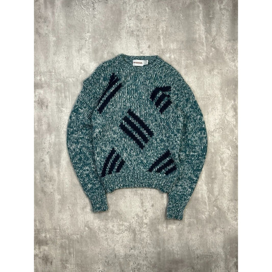 Vintage 80s/90s McGregor Abstract Print Pullover Ribbed Knit Sweater Size Large