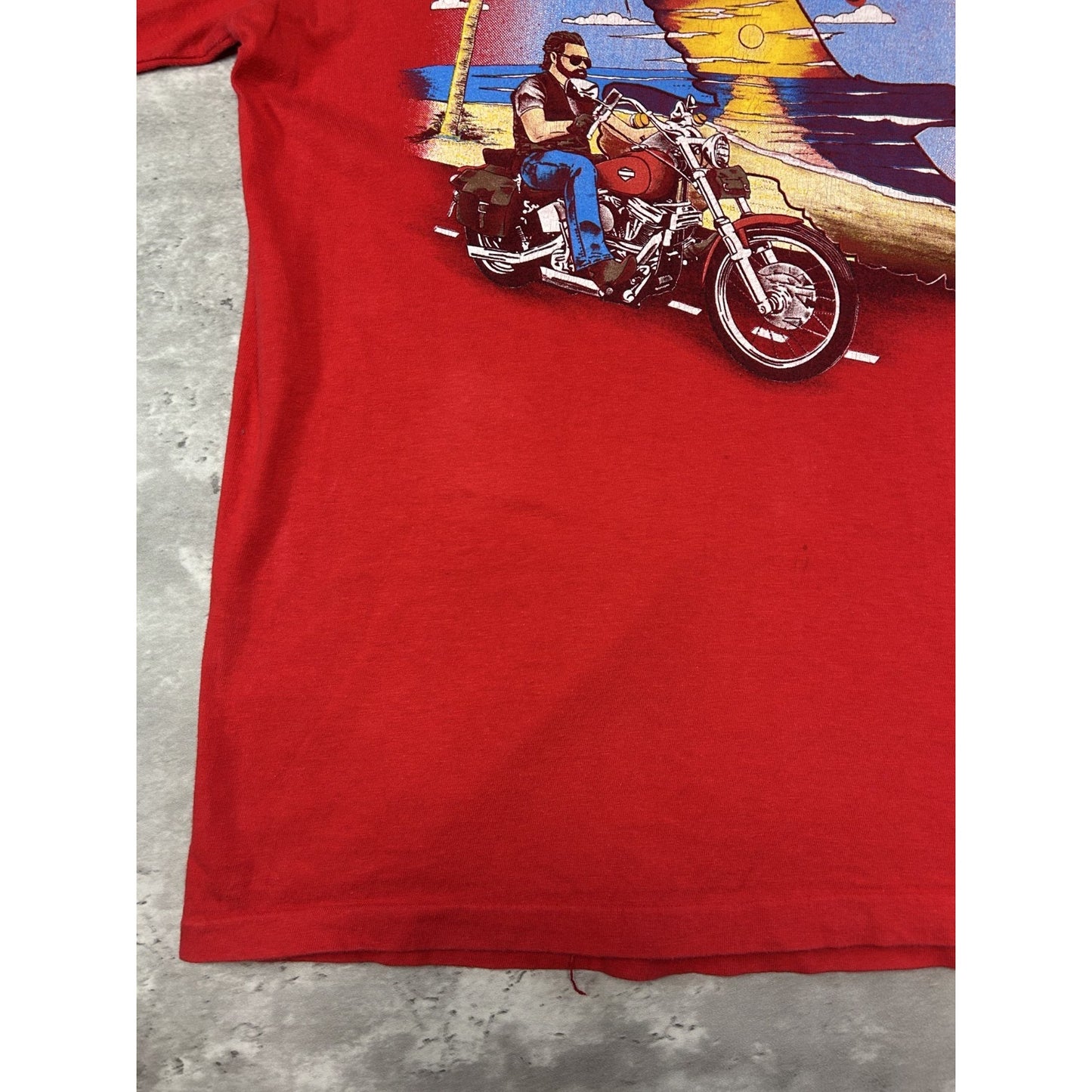 Vintage 1990 Daytona Bike Week Beach Graphic Long Sleeve T-Shirt Size Large
