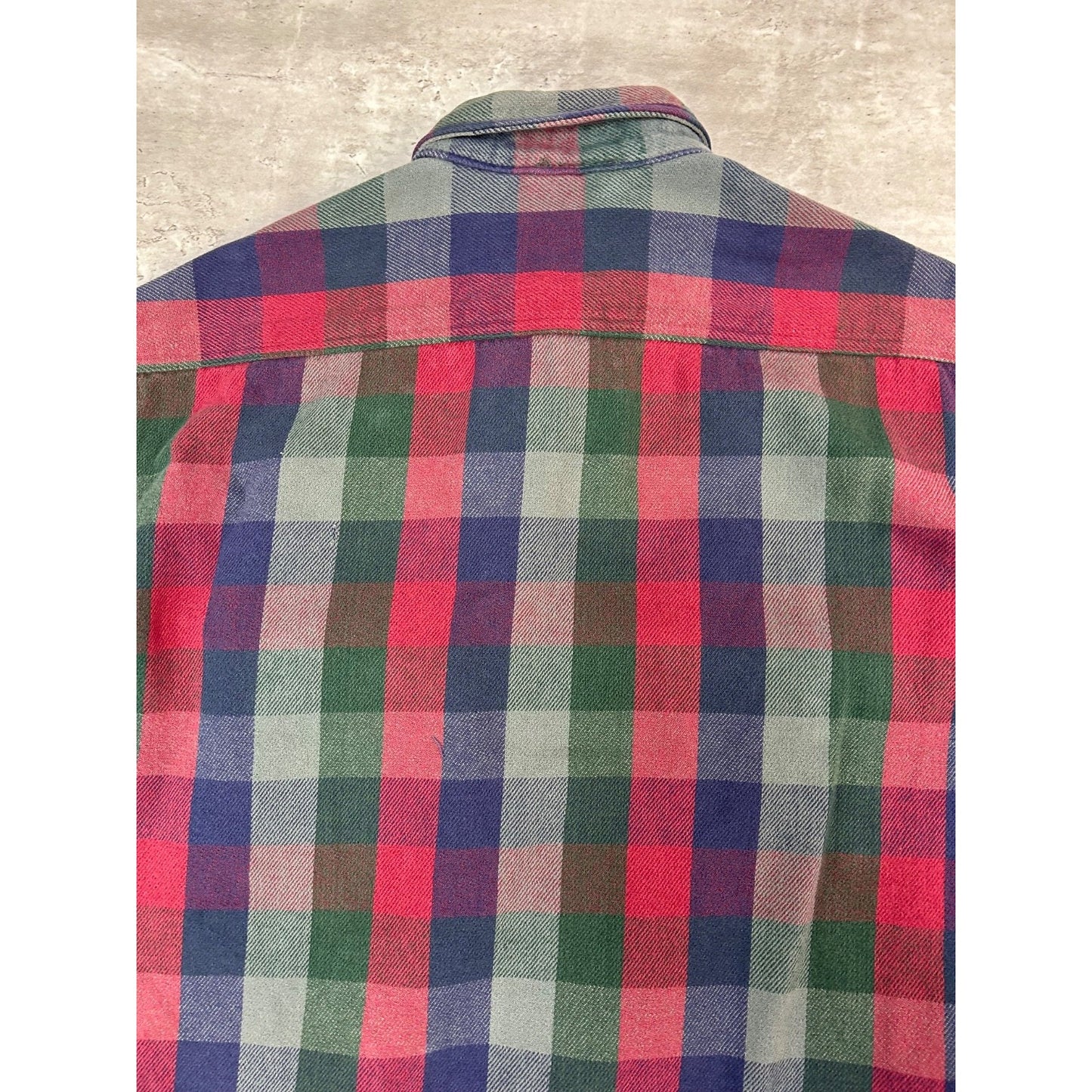 Vintage Ozark Wilderness Plaid Double Pocket Long Sleeve Button Up Shirt Sz 2XL