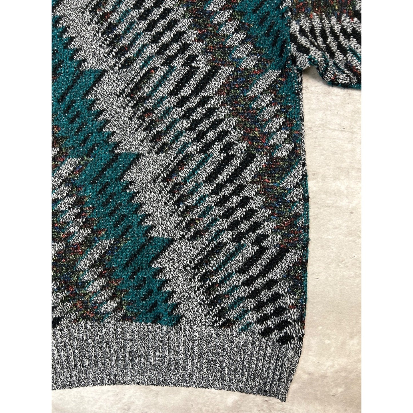 Vintage 90s Daniel Henry Abstract Pattern Knit Sweater Size Large