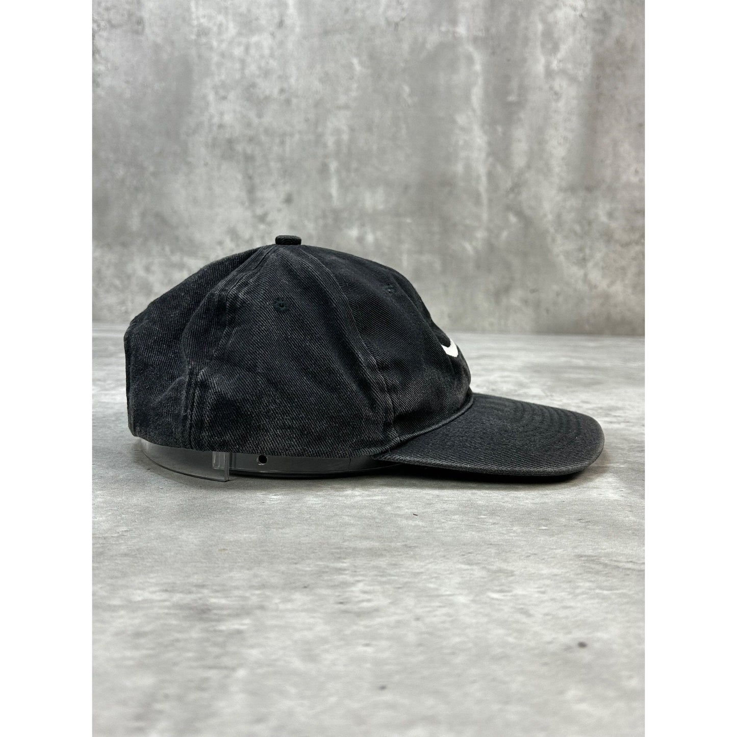 Vintage 90s Nike Embroidered Swoosh Snapback Hat OSFA Black