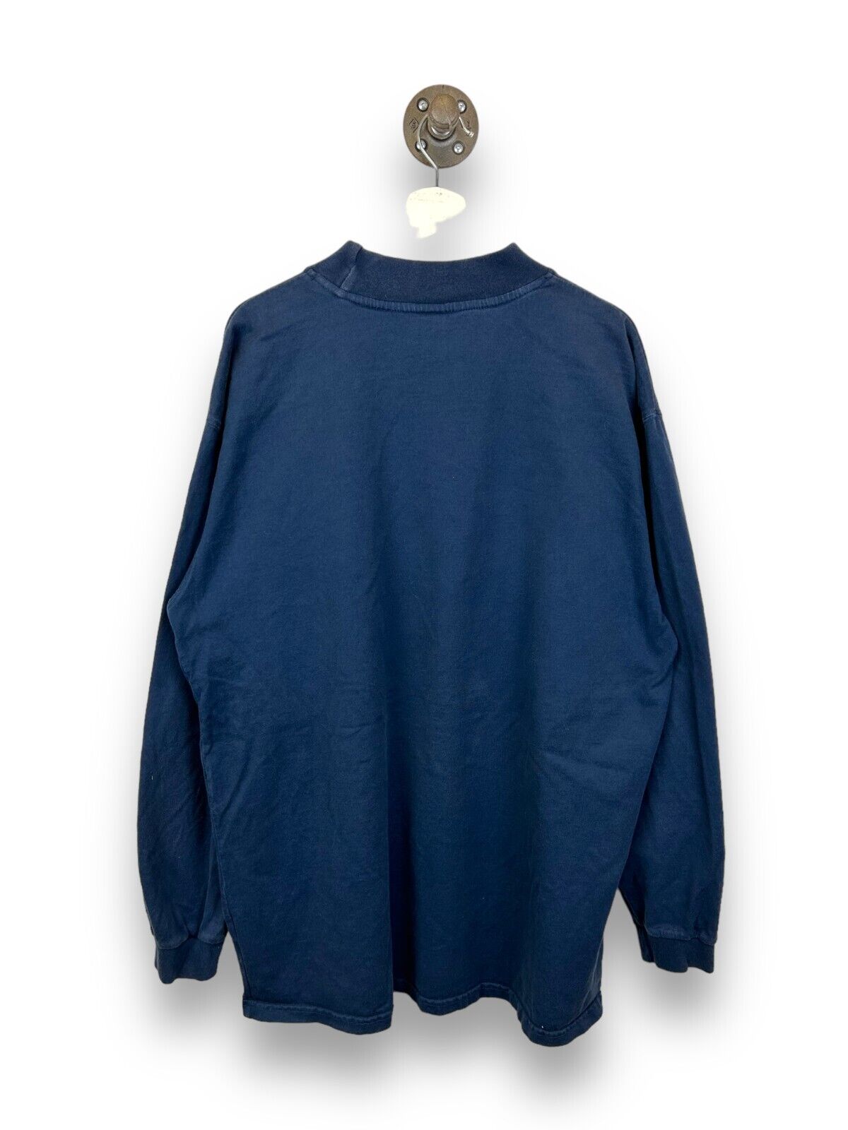Vintage Nike Team Michigan Wolverines NCAA Mockneck Long Sleeve T-Shirt Size 2XL