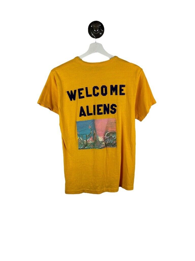 Vintage 60s/70s Dave-id Welcome Aliens Embroidered Graphic T-Shirt Size Large