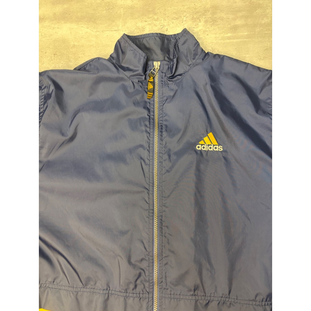 Vintage Adidas Embroidered Logo Two Tone Windbreaker Jacket Size XL