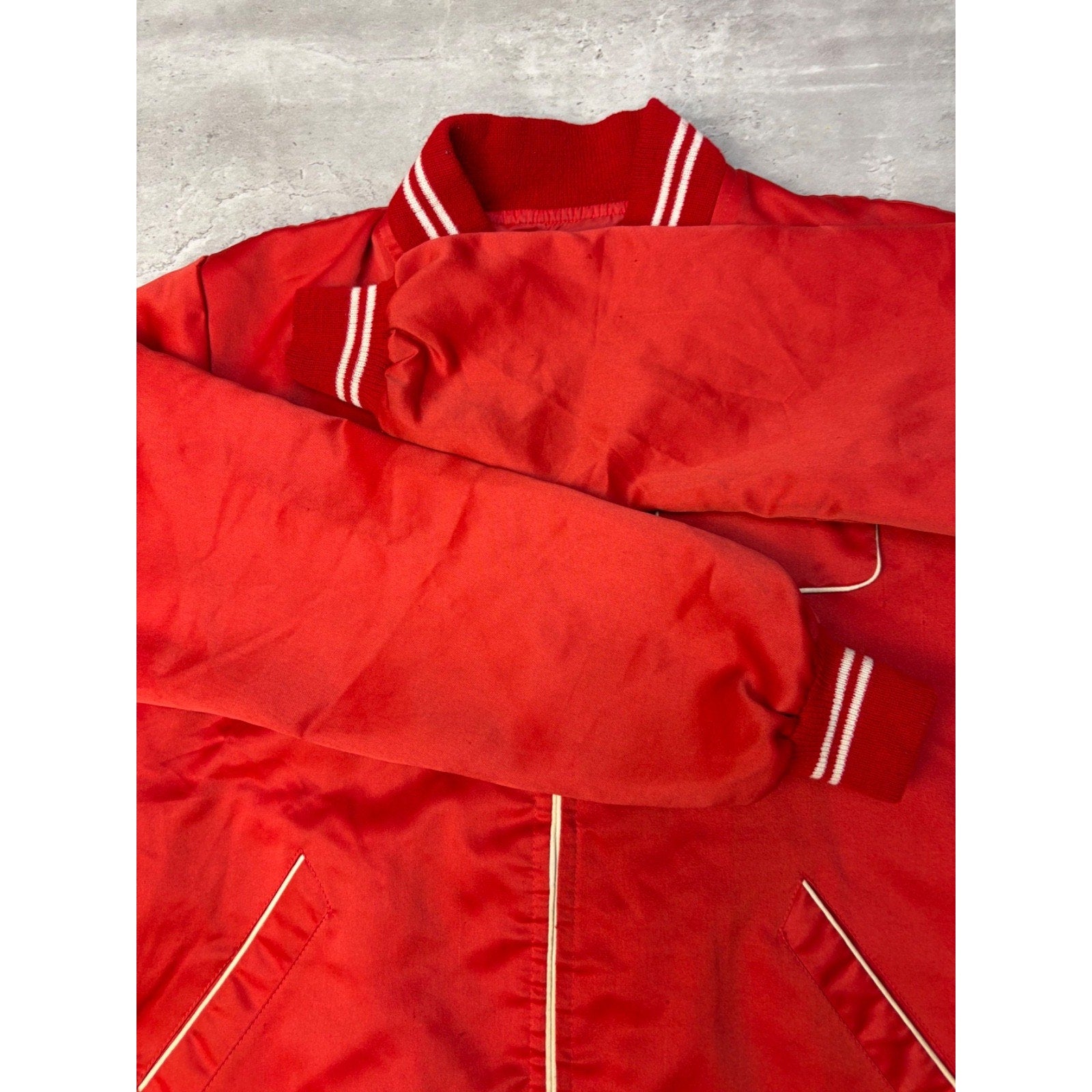 70s/80s Guam USA Embroidered Lightweight Varsity Souvenir Jacket Size Small