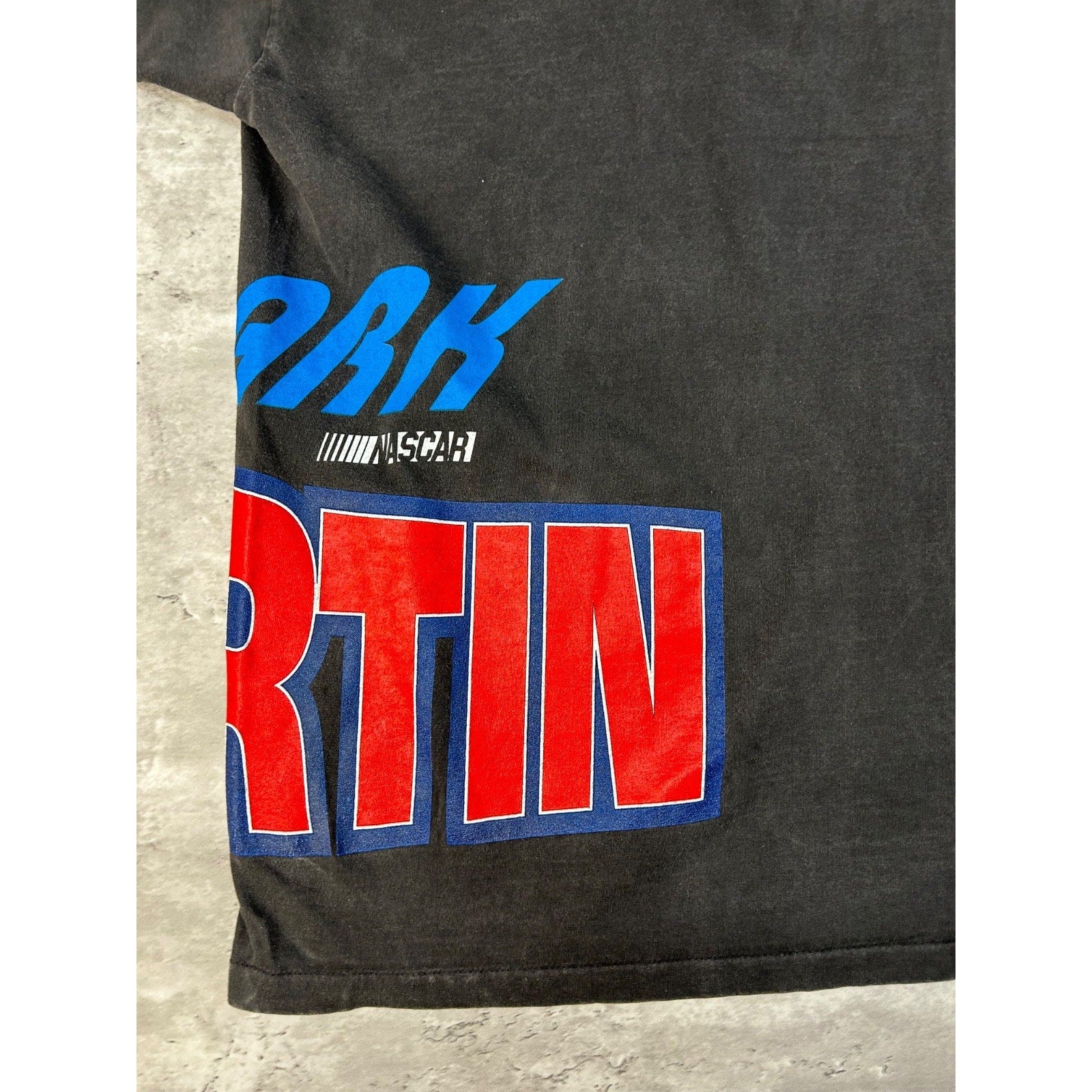 Vintage 90s Mark Martin #6 Nascar Racing Wrap Around Print T-Shirt Size XL