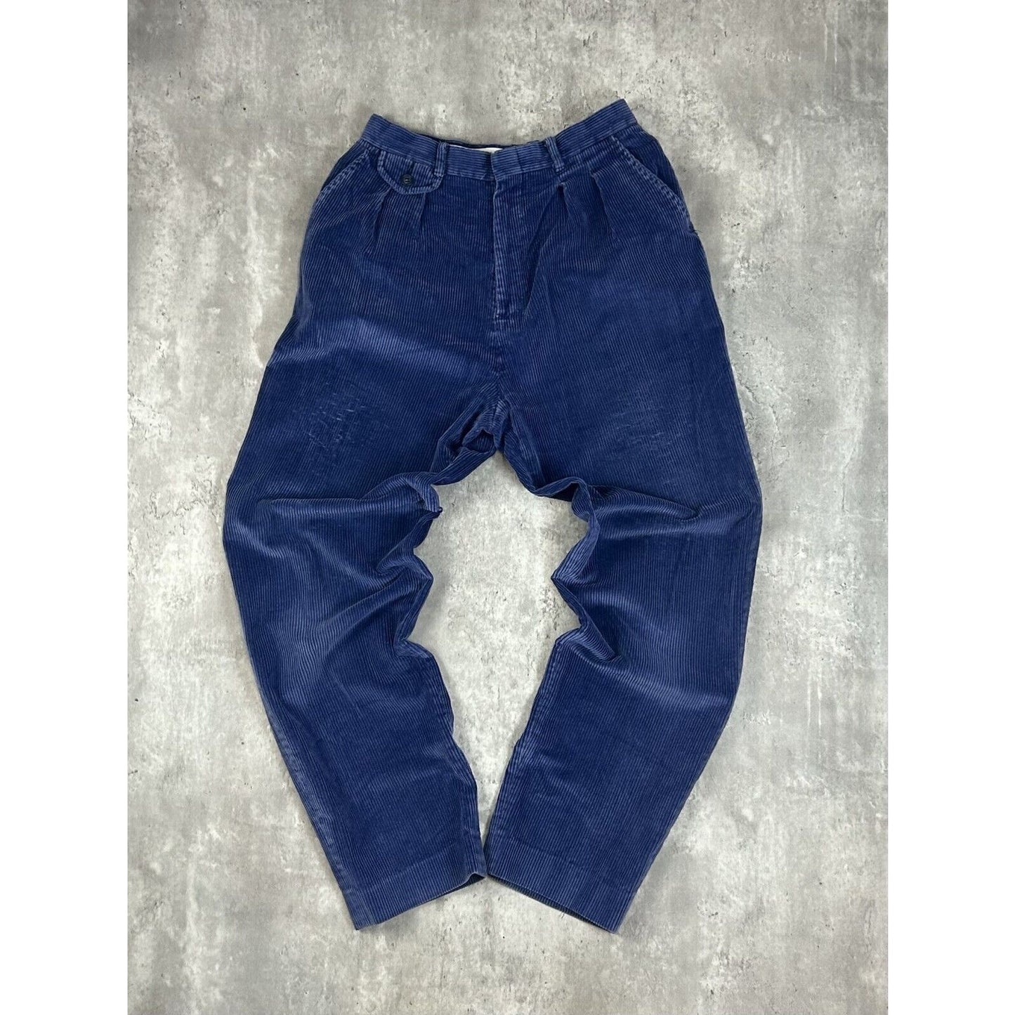 Vintage 80s/90s Eddie Bauer Corduroy Trouser Style Pants Size 29 Blue