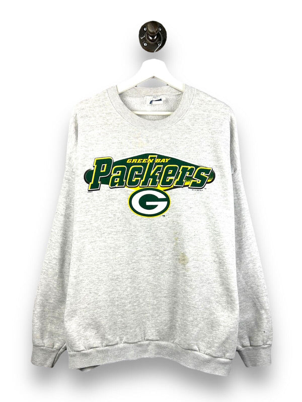 Vintage 1996 Green Bay Packers NFL Graphic Spell Out Sweatshirt Size 3XL 90s