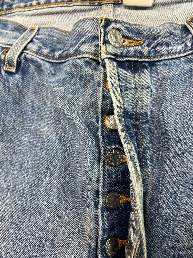 Vintage 90s Levi's 501 XX Medium Wash Button Fly Denim Pants Size 38