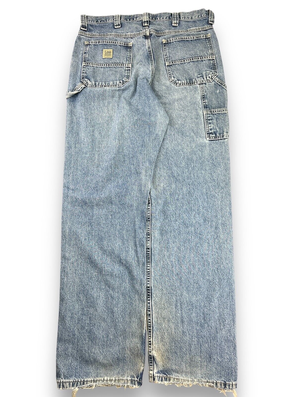 Vintage Lee Dungaree Fit Light Wash Denim Carpenter Pants Size 34