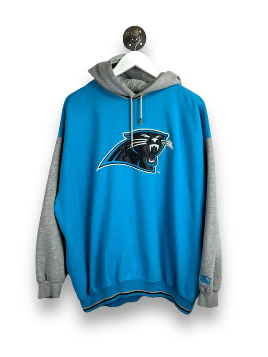 Vtg 90s Carolina Panthers NFL Embroidered Starter Hooded Sweatshirt Size XL