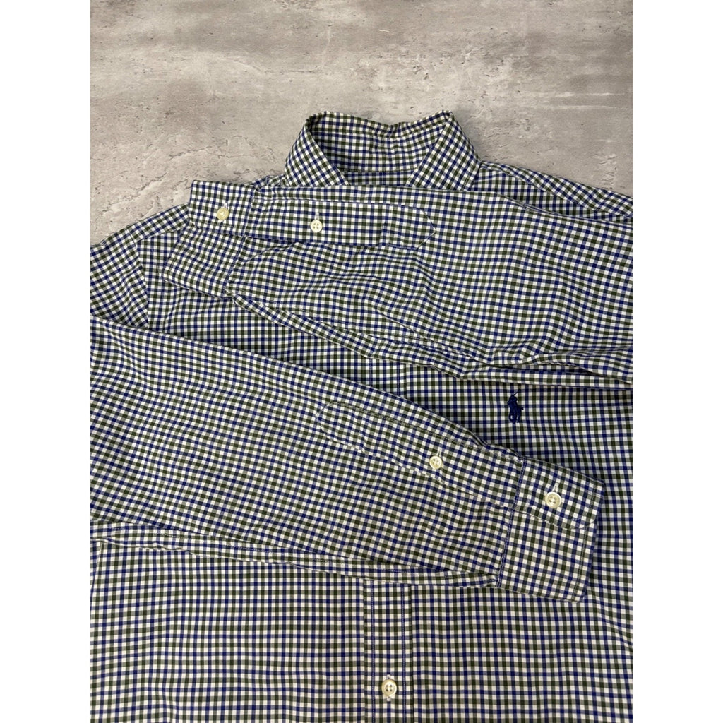Vintage Polo Ralph Lauren Embroidered Pony Button Up Shirt Size Small