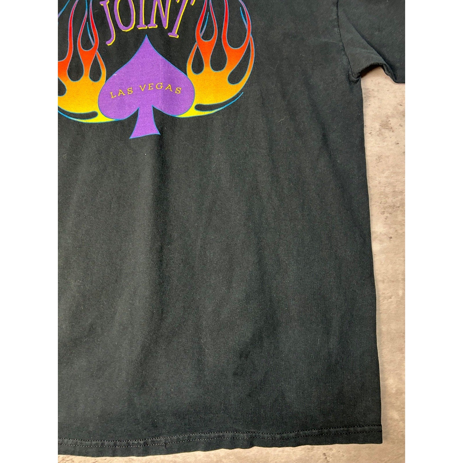 Vintage Hard Rock Cafe Las Vegas Flame Print Long Sleeve T-Shirt Size XL