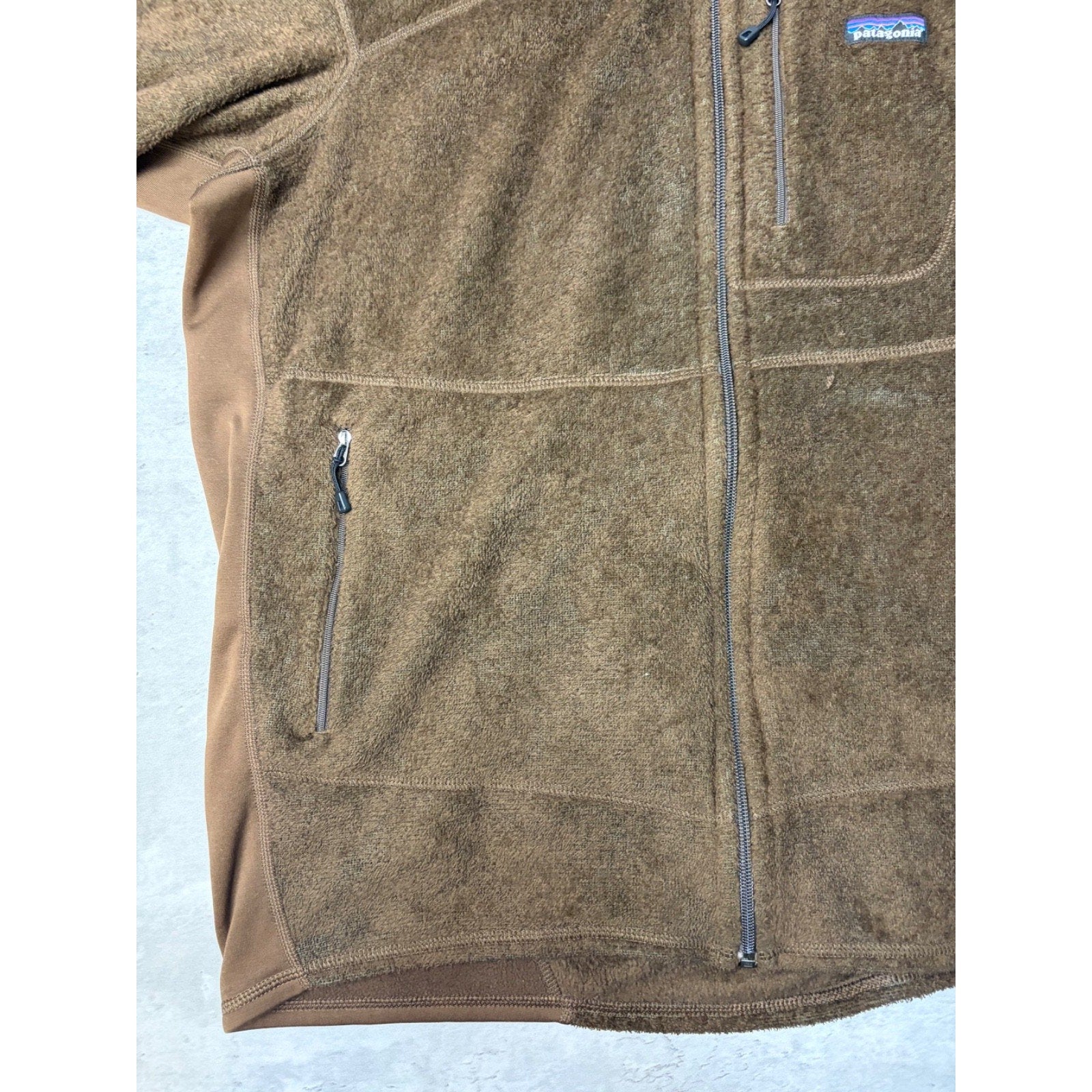 Vintage Patagonia Rhythm Brown Earth Tone Full Zip Fleece Sweatshirt Size XL