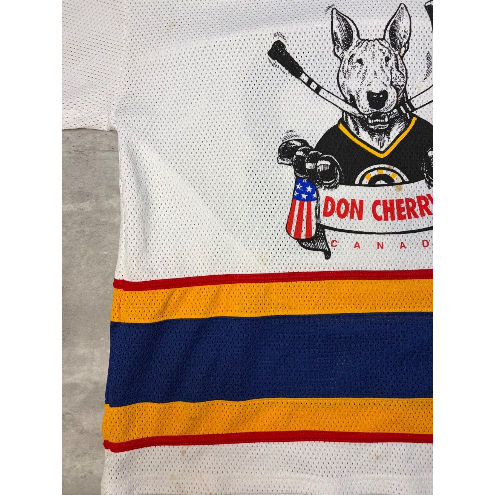 Vintage 90s Don Cherry's Canada Dog Graphic Hockey Jersey Size XL