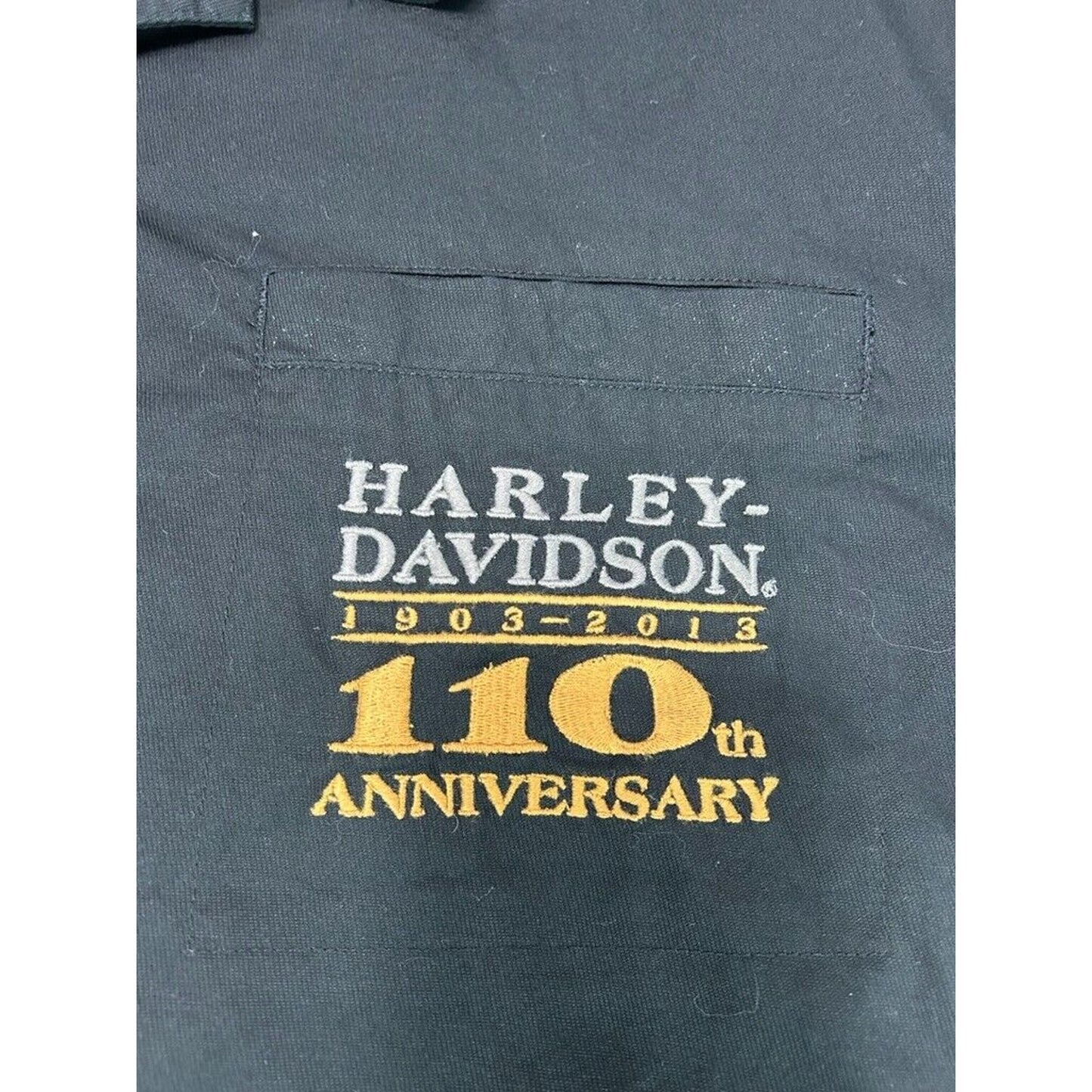 Harley Davidson 100th Anniversary Short Sleeve Button Up Shirt SZ 2XL