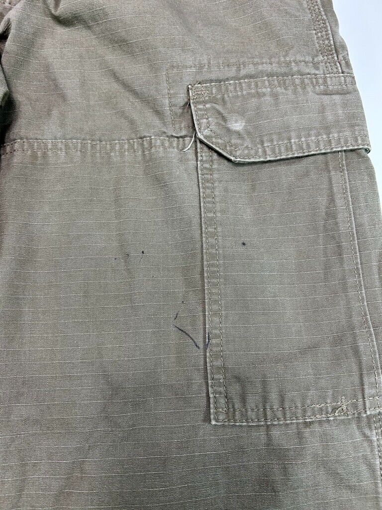 Wrangler Riggs Plaid Lined Ripstop Canvas Workwear Carpenter Cargo Pants Size 32