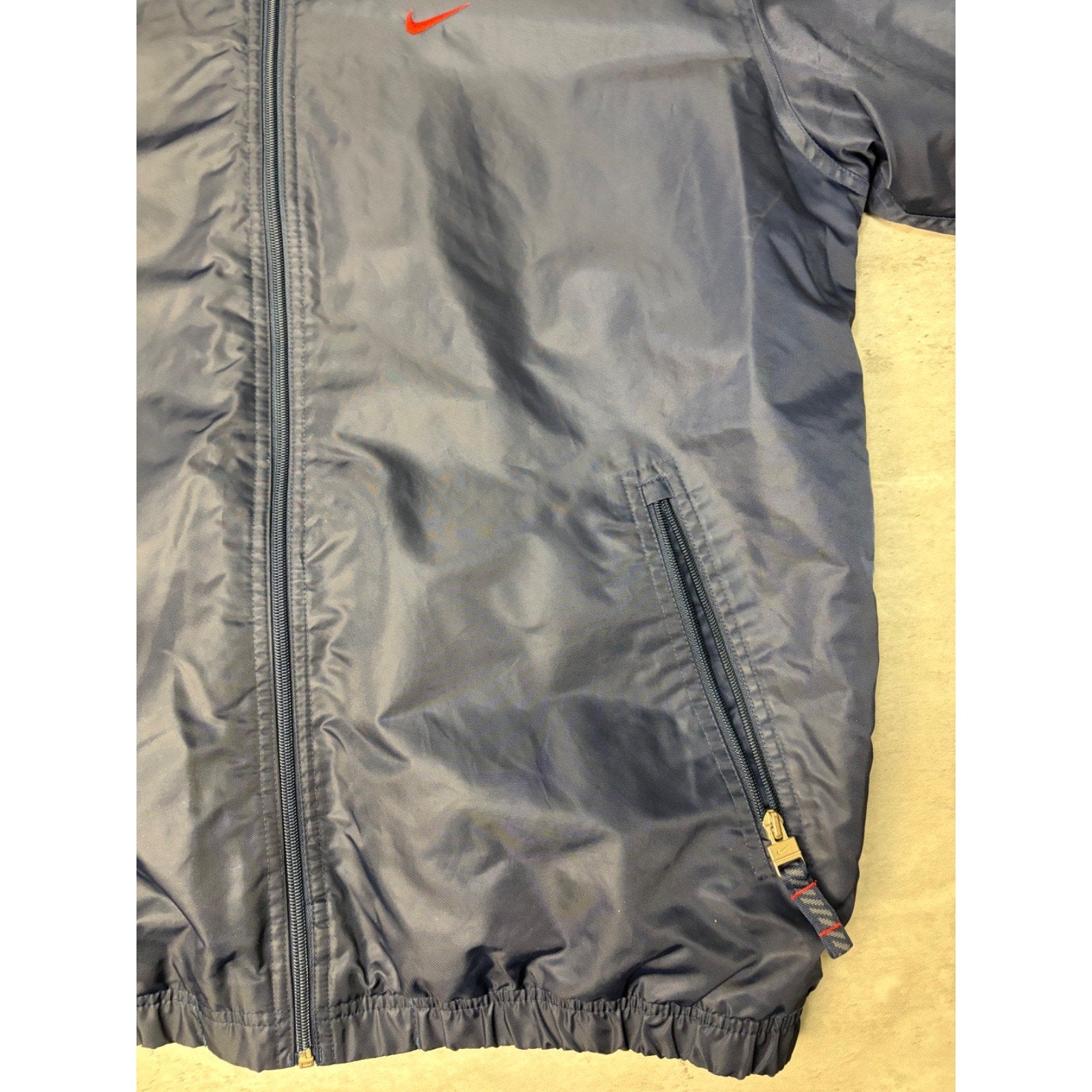 Vintage 2000s Nike Embroidered Swoosh Nylon Bomber Jacket Size