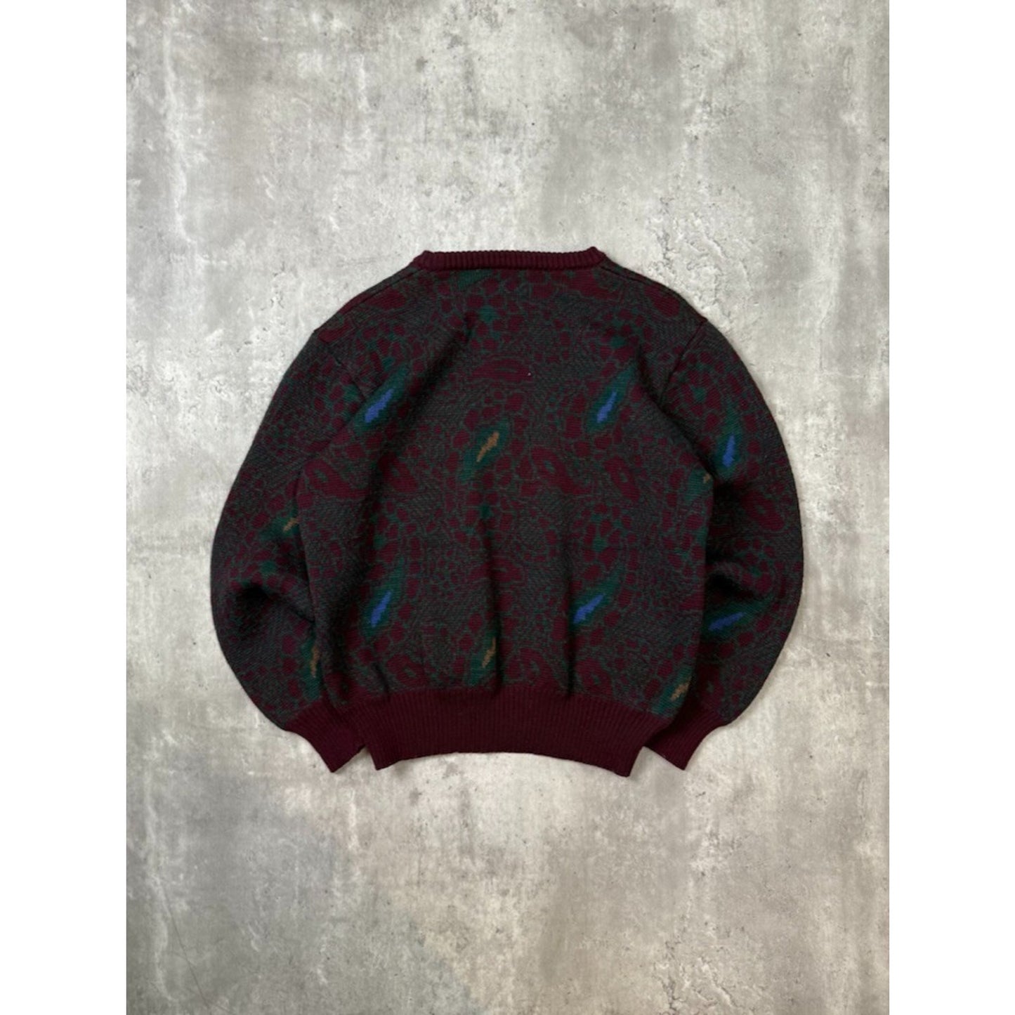 Vintage 90s St Michaels Paisley Print Pullover Knit Sweater Size Small