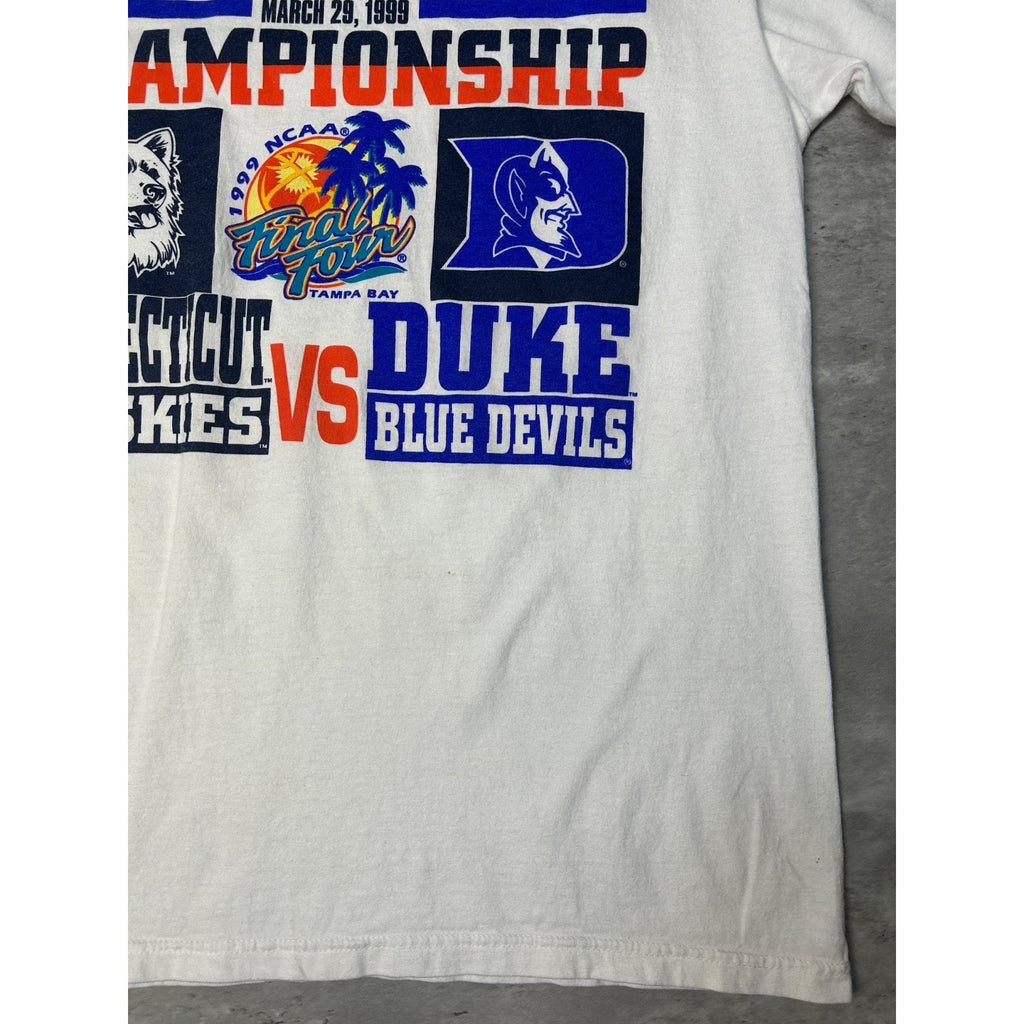 Vintage 1999 NCAA Duke Vs Uconn March Madness Final Four T-Shirt Size Large