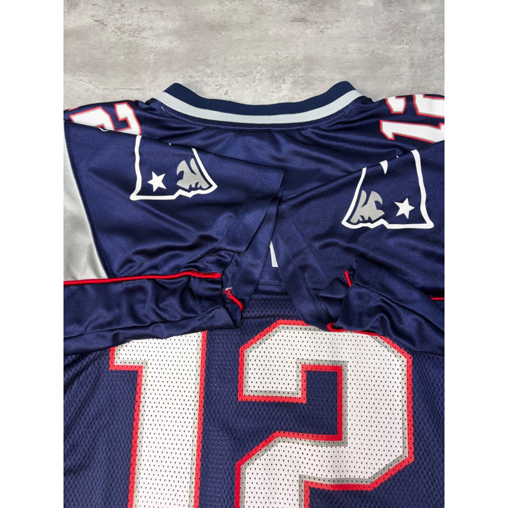 Vintage #12 Tom Brady New England Patriots NFL Reebok Football Jersey Sz Medium