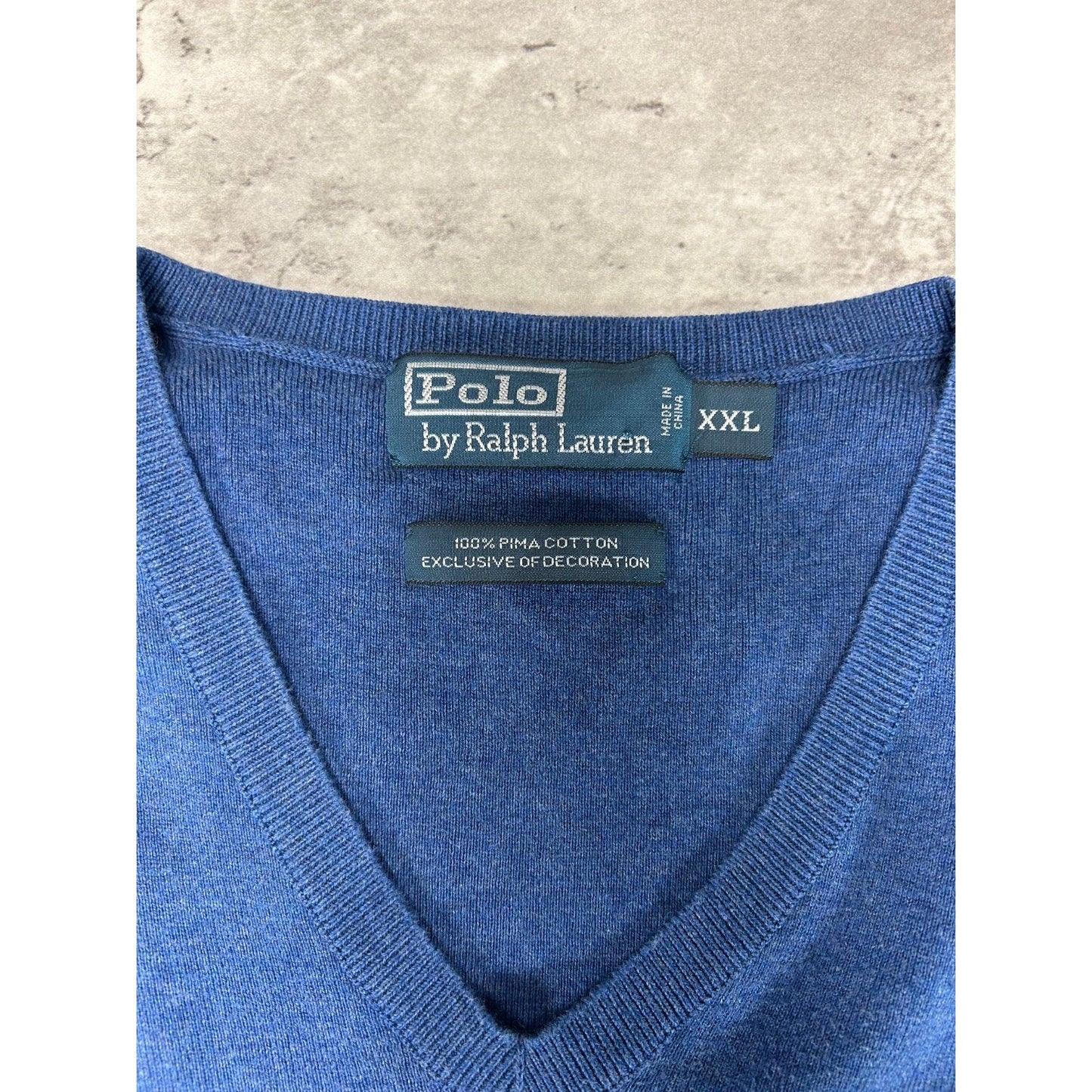 Vintage Polo Ralph Lauren Embroidered Pony Sweater Vest Size 2XL Blue