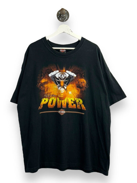 Vintage Harley Davidson Motorcycles Feel The Power Graphic T-Shirt Size 2XL