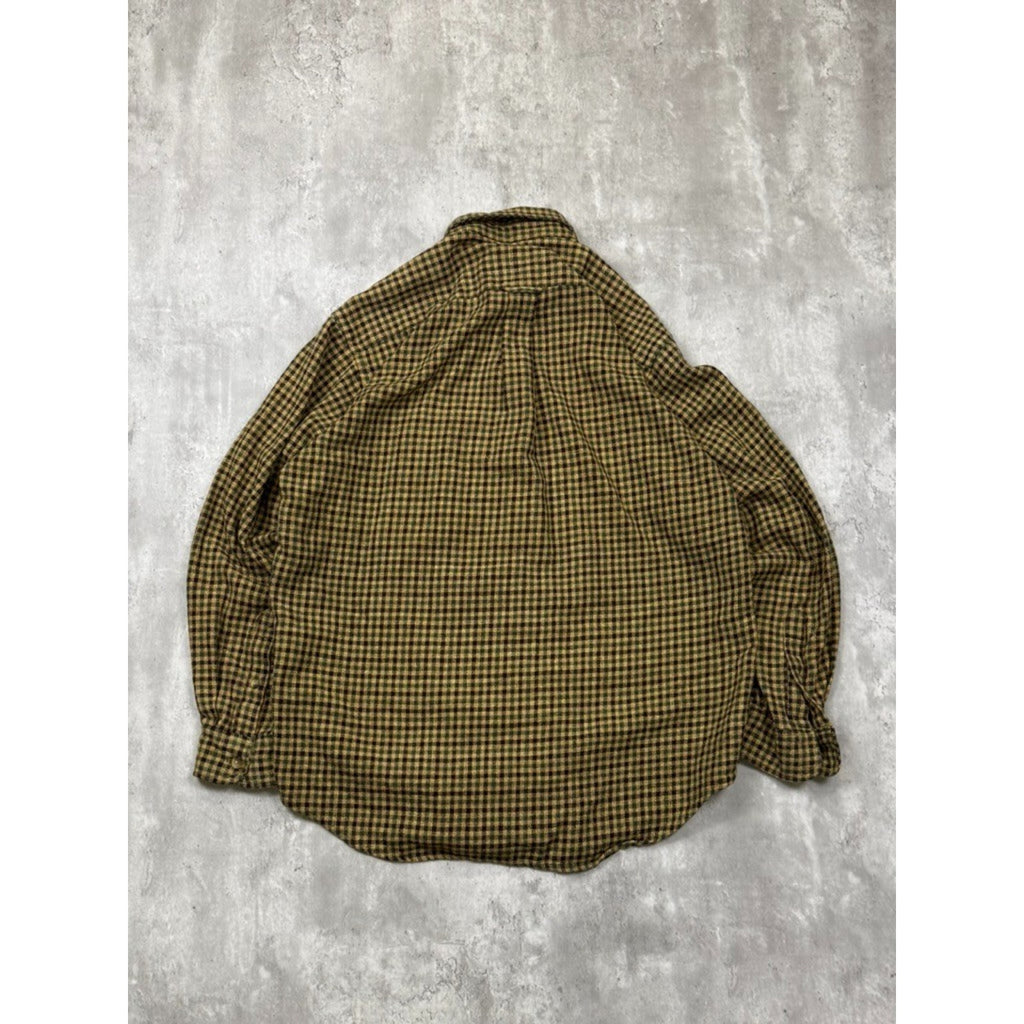 Vintage Nautica Embroidered Logo Long Sleeve Plaid Button Up Shirt Size Medium