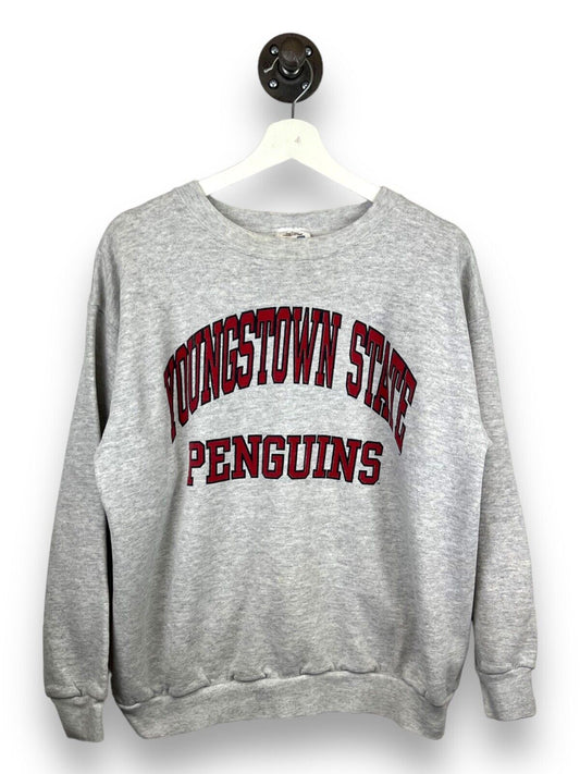 Vintage 90s Youngstown State Penguins Arc Spell Out NCAA Sweatshirt Size XL