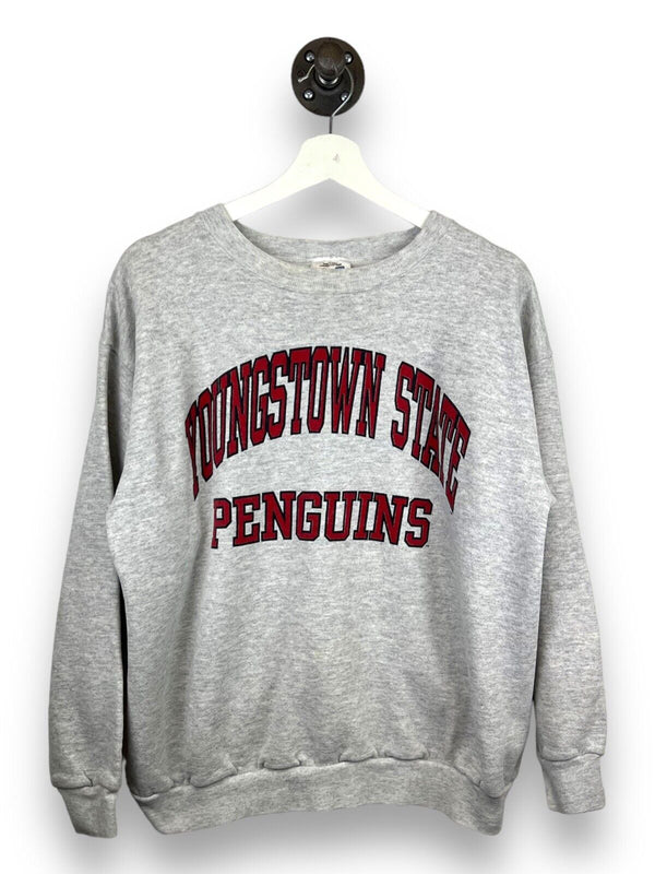 Vintage 90s Youngstown State Penguins Arc Spell Out NCAA Sweatshirt Size XL