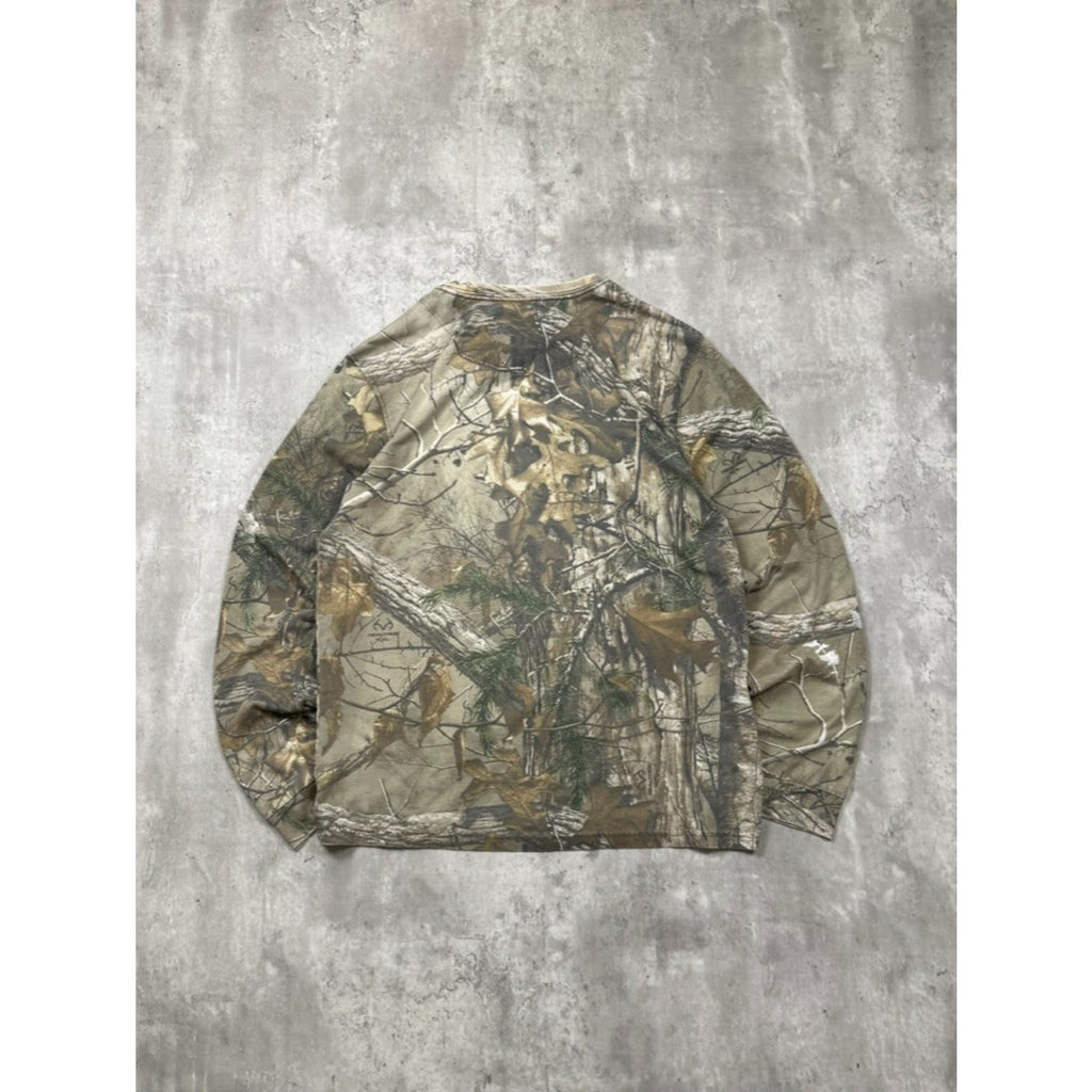 Vintage Street Legal Realtree Xtra Long Sleeve Camo Hunting T-Shirt Size Medium