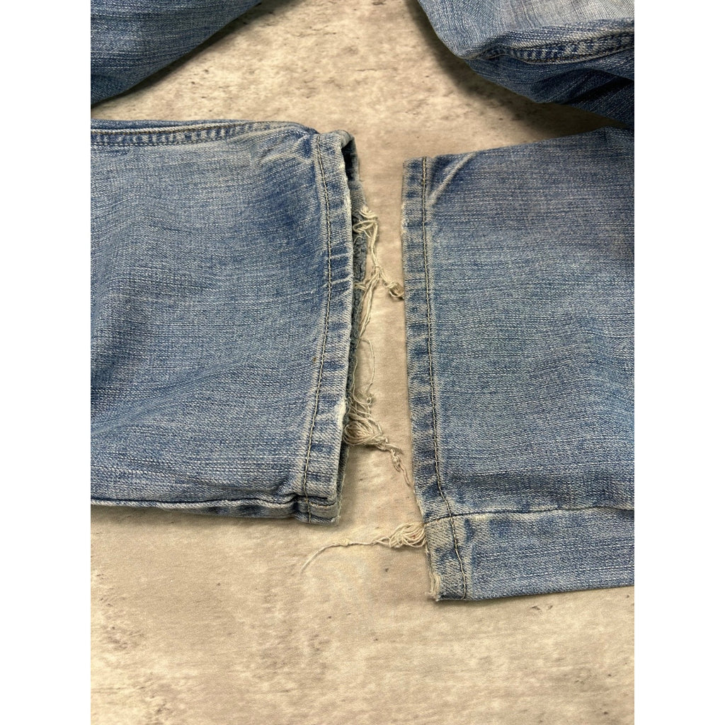 Vintage Levis Silvertab Baggy Fit Light Wash Distressed Denim Pants Size 41