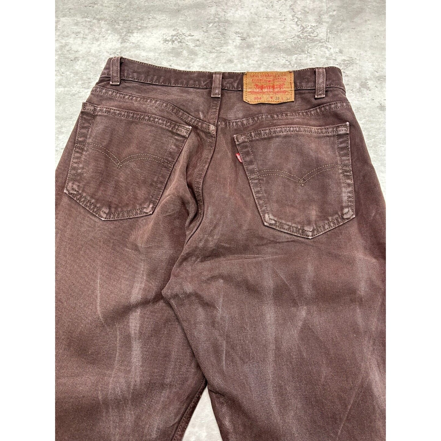 Vintage 90s Levis 544 Red Tab Brown Denim Pants Size 31