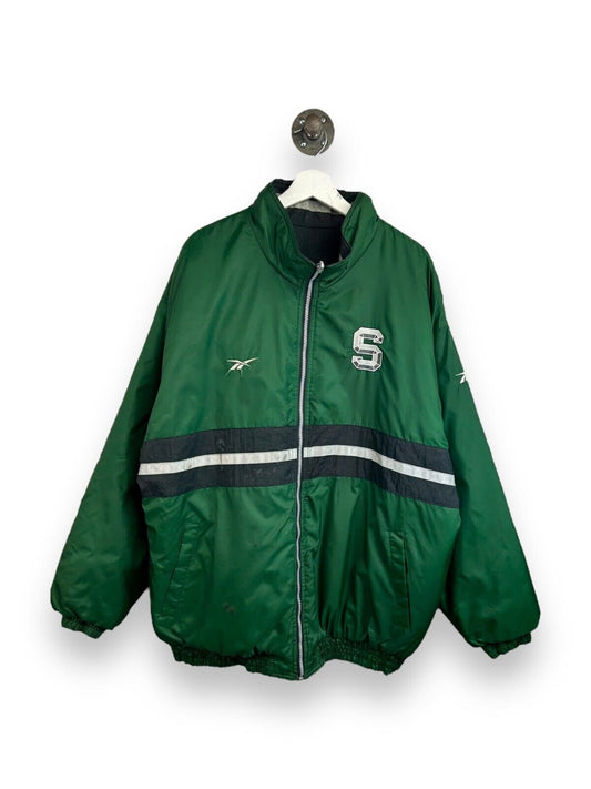 Vintage Michigan State NCAA Insulated Reversible Full Zip Jacket Size XL