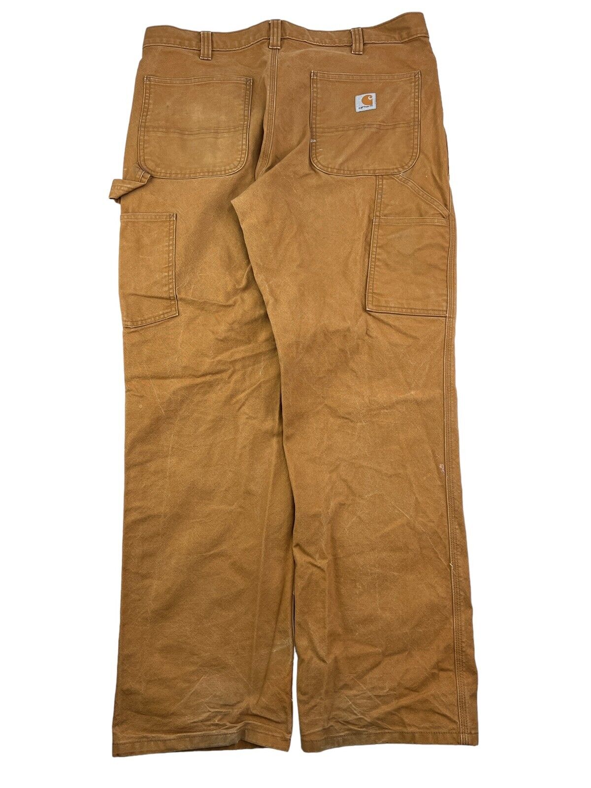 Carhartt Relaxed Fit Canvas Workwear Carpenter Pants Size 37 Brown