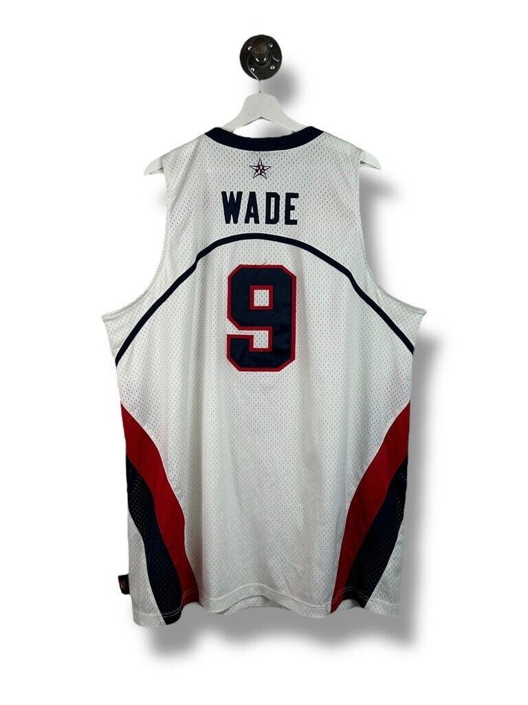 Vintage Dwayne Wade #9 Team USA Olympic Basketball Nike Swingman Jersey Size 2XL