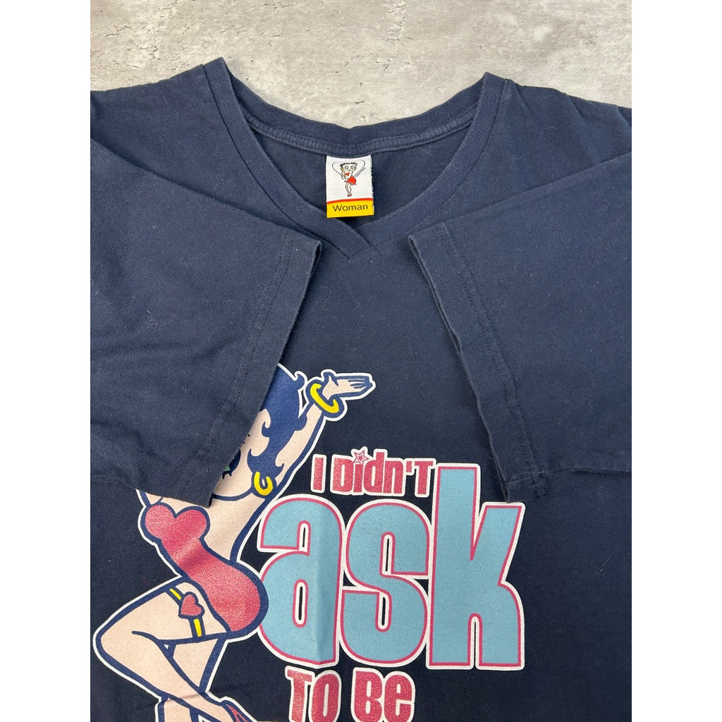 Vintage 2003 Betty Boop Didnt Ask To Be The Queen Cartoon Graphic T-Shirt Sz XL