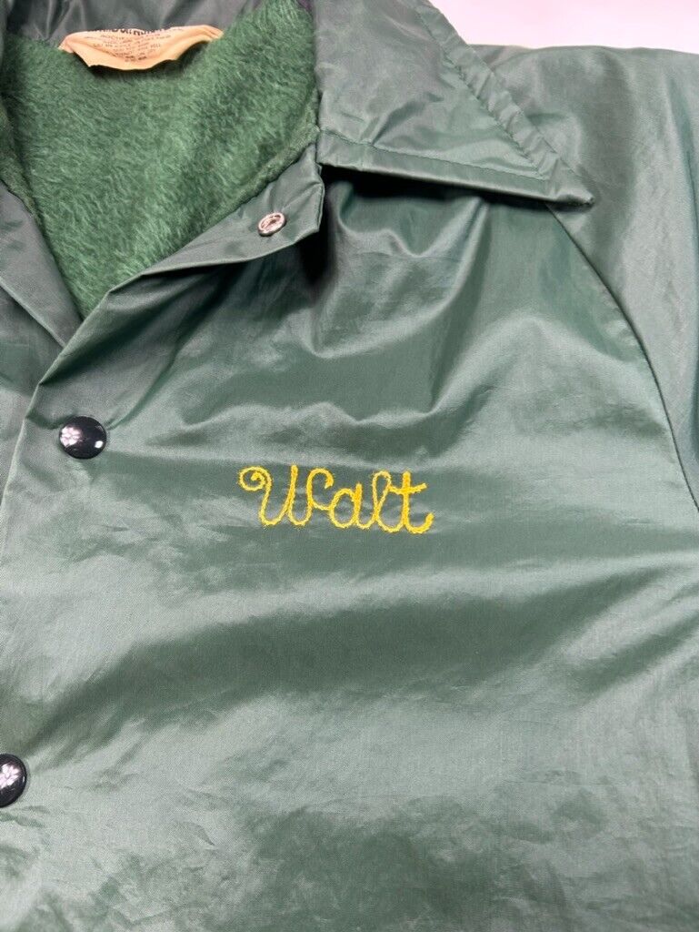 Vintage 70s Rochester Amateur Radio Chain stitch Coach Jacket Size Medium Green