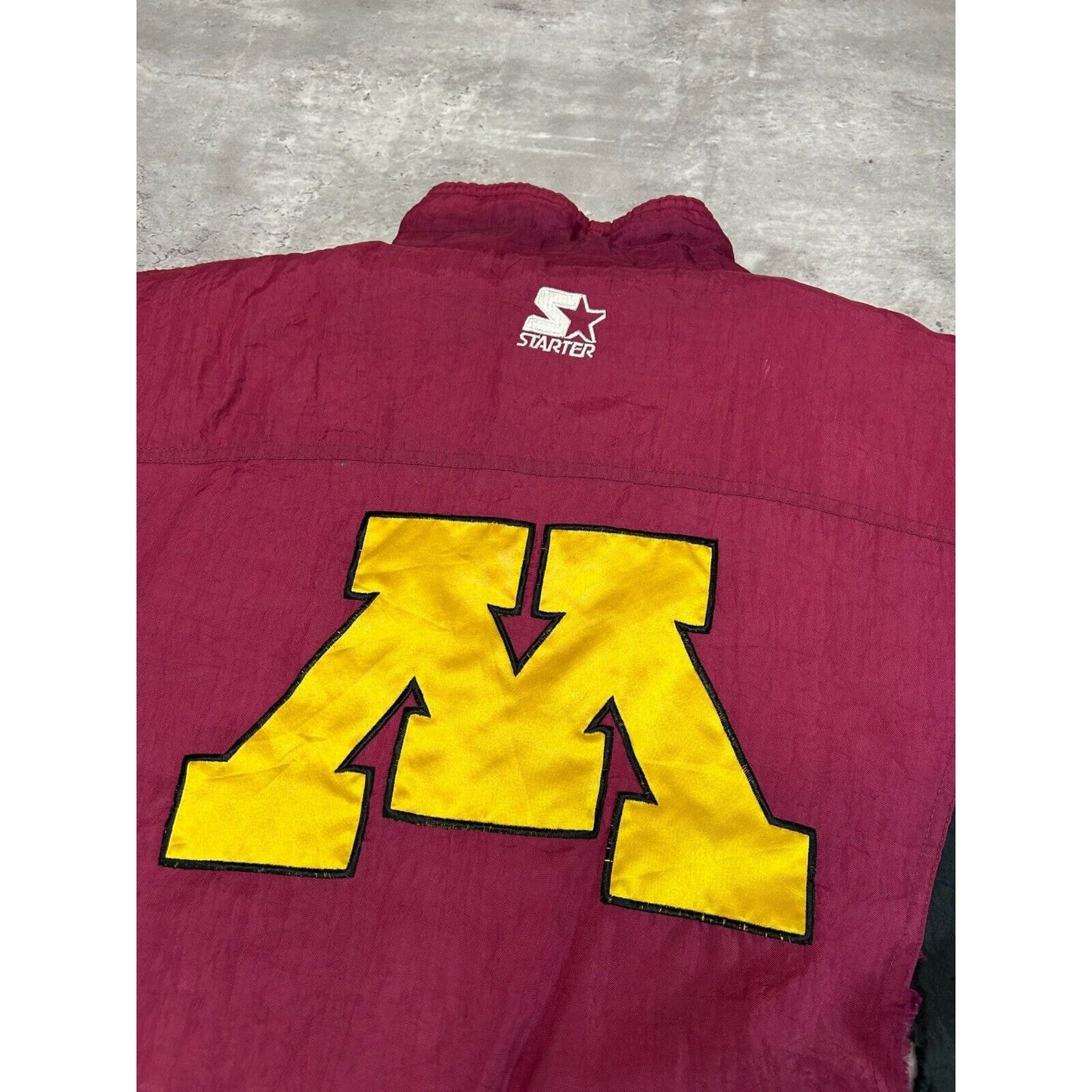 Vintage 90s Minnesota Golden Gophers NCAA Insulated Starter Jacket Size Large