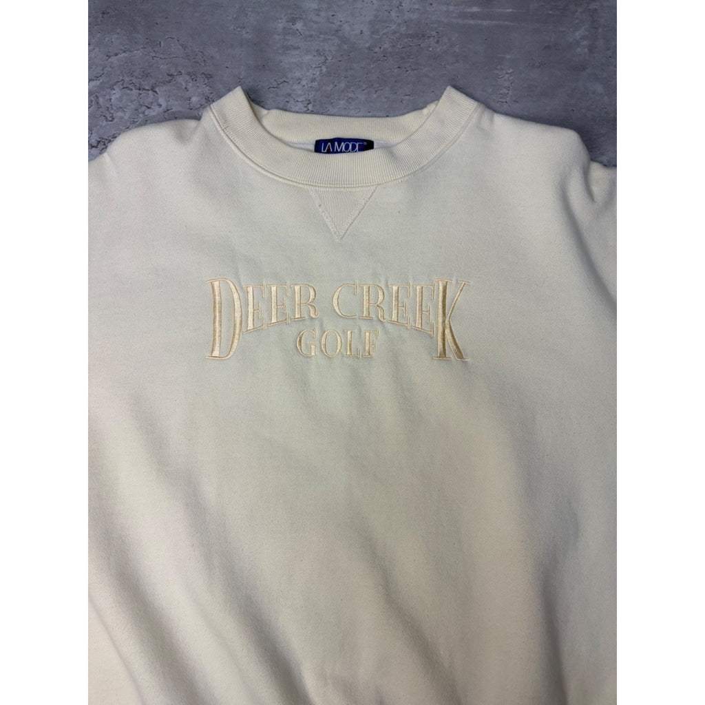 Vintage Deer Creek Golf Embroidered Spellout Sweatshirt Size XL