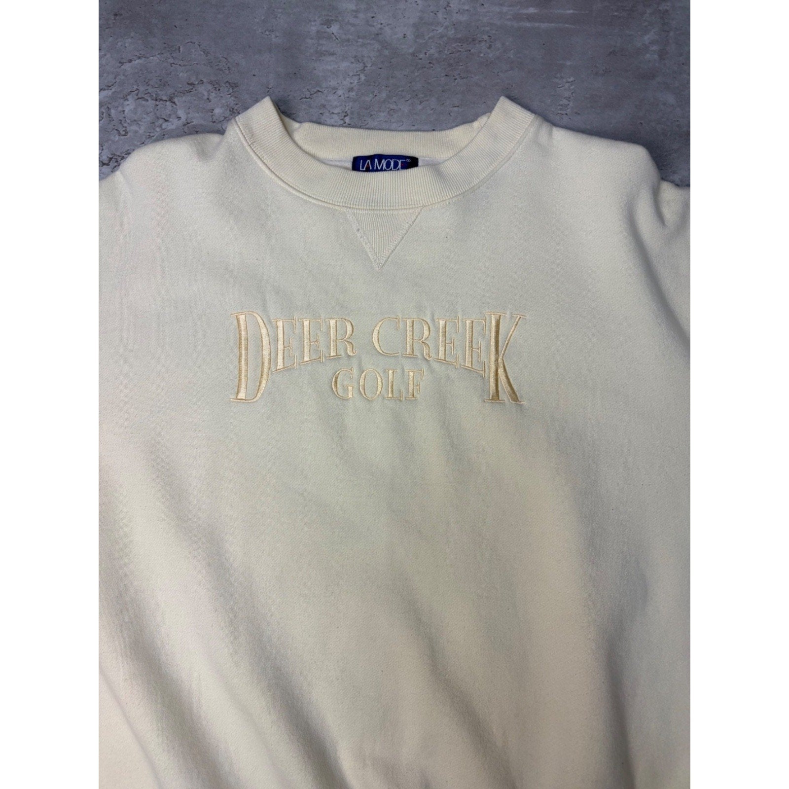 Vintage Deer Creek Golf Embroidered Spellout Sweatshirt Size XL
